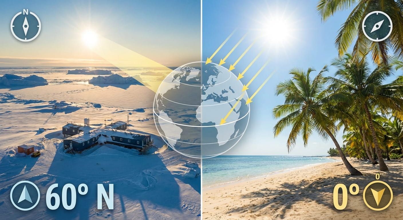 The Relationship Between Latitude and Local Sunlight